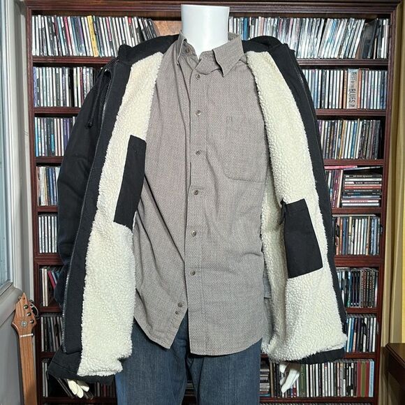 Dakota WorkPro Series Men's Sherpa Lined Hooded Duck Work Shirt Jacket - Picture 10 of 14